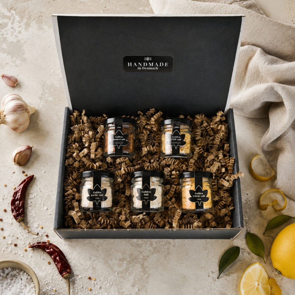 ✨ Golden Salt "The Collection" – 5 eksklusive smagsvarianter i én pakke